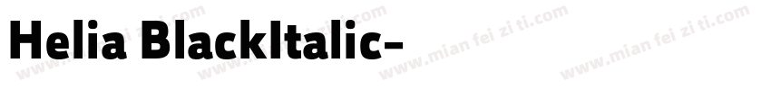 Helia BlackItalic字体转换